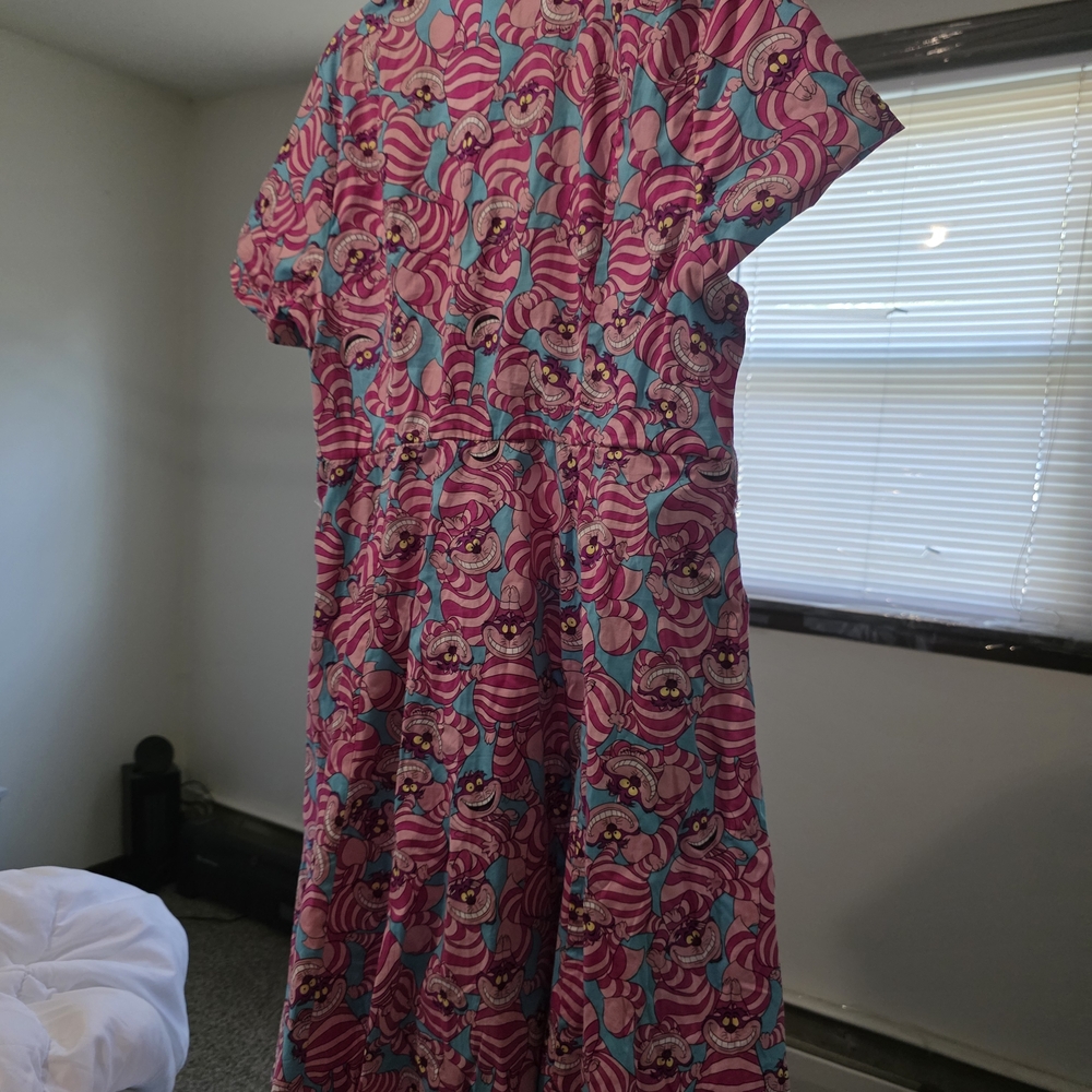 Disney Pink and Blue Cheshire Cat Dress Torrid Disney Size 12